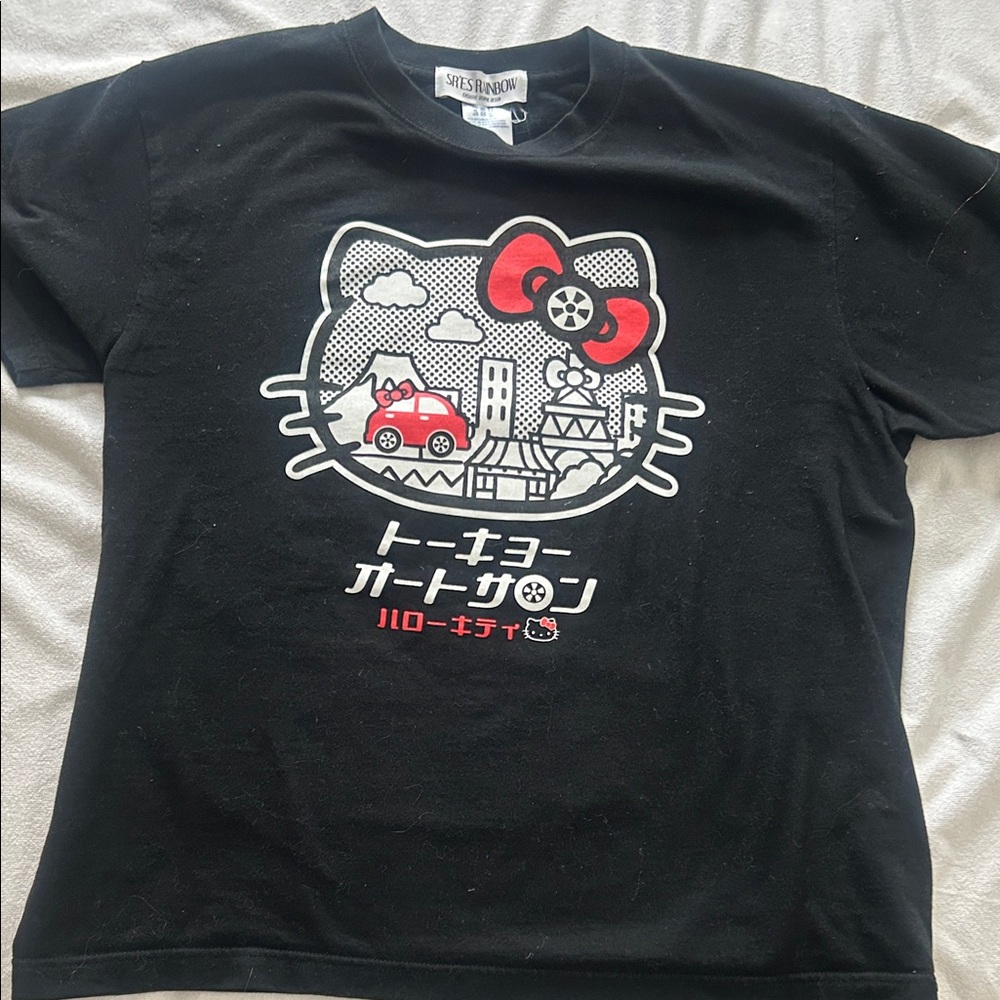 Hello Kitty Black Graphic Auto Shop T-Shirt medium